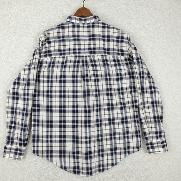 Ami Alexandre Mattiussi Shirt Mens 42 Extra Large White Black Plaid Button Down - Picture 4 of 10